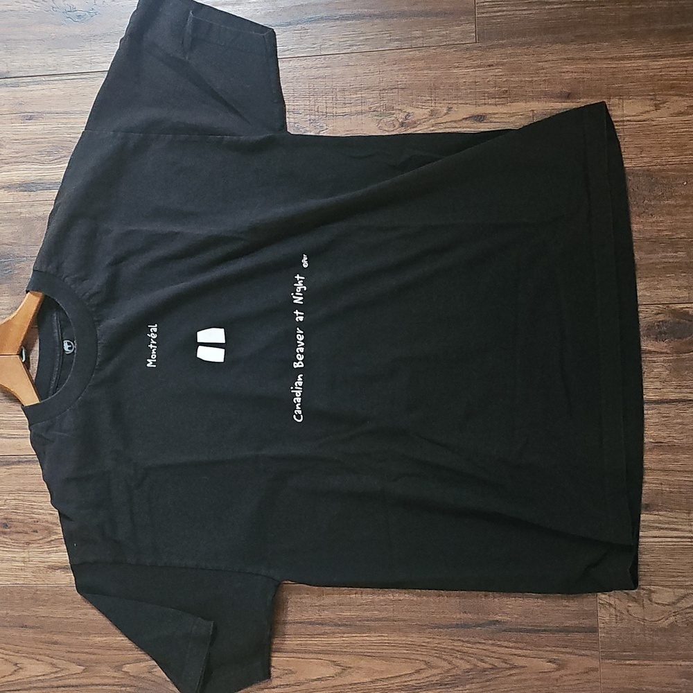 Montréal Canadian Beaver at Night T-Shirt Black Size XL